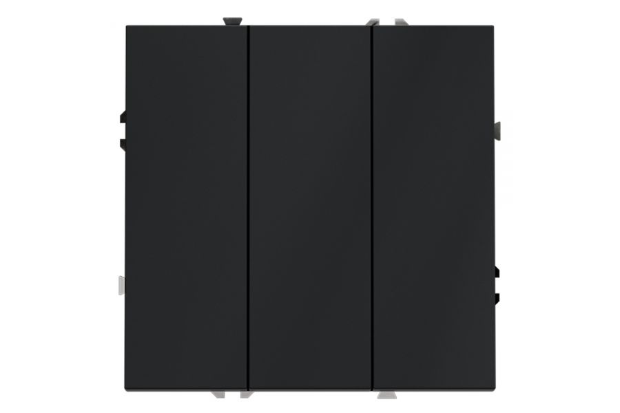 Выключатель трехклавишный Voltum S70 VLS030107 (графит)