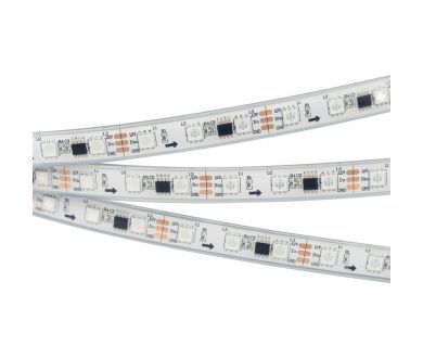 Светодиодная лента герметичная Arlight SPI-PFS-B60-12mm 12V RGB-PX3 (14.4W/m, IP67, 5060, 5m) 026155(3)