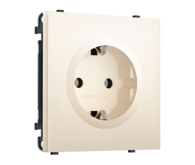 Комплект механизма электрической розетки SIGMA Жемчужно-кремовый 50Hz 2P+E с/з 16A-250V QUANT PRO Ambrella Volt MS246010 (SP2460, PR141)