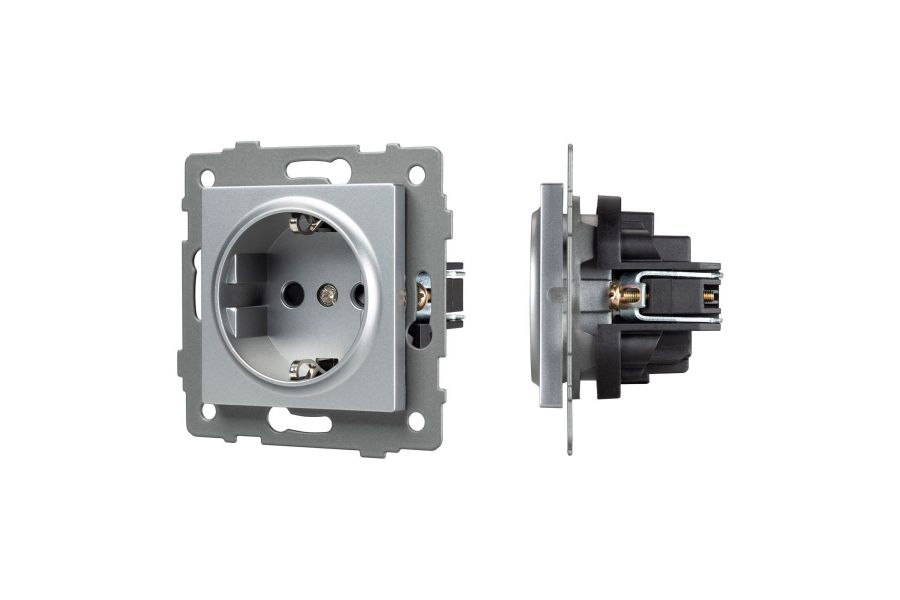 Механизм электрической розетки Arlight SCT-MEU1-PL-GR-V (250V, 16A) 049816