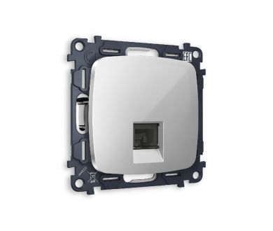Купить Комплект механизма компьютерной розетки RJ-45(8P8C) CAT6 со шторкой Ambrella Volt Omega MO412010 Комплект механизма компьютерной розетки RJ-45(8P8C) CAT6 со шторкой Ambrella Volt Omega MO412010