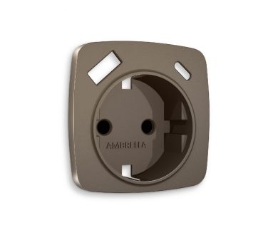 Лицевая панель для розетки с/з со шторками 2USB A+C Ambrella Volt Omega OP6400