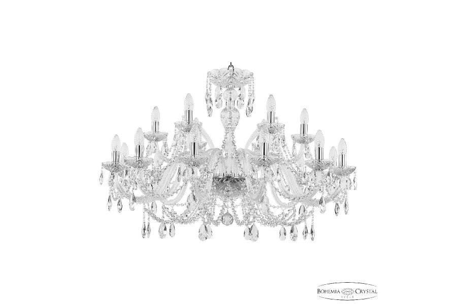 Подвесная люстра Bohemia Ivele Crystal 105/12+6/360 Ni