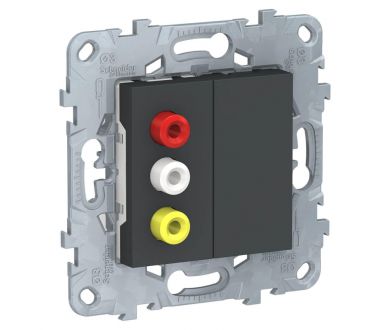 Розетка 3xRCA Schneider Electric Unica New NU543154
