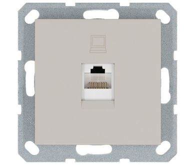 Интернет-розетка RJ45 с накладкой, цвет Тауп Jasmart G6105T