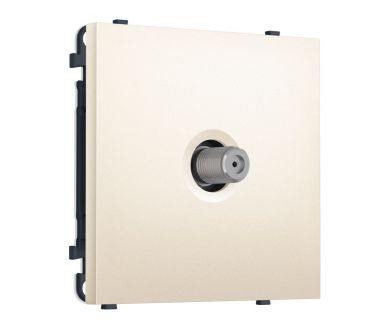 Комплект механизма TV розетки SAT SIGMA Жемчужно-кремовый 5-2400MHz 3.5dB QUANT PRO Ambrella Volt MS253050 (SP2530, PR215)