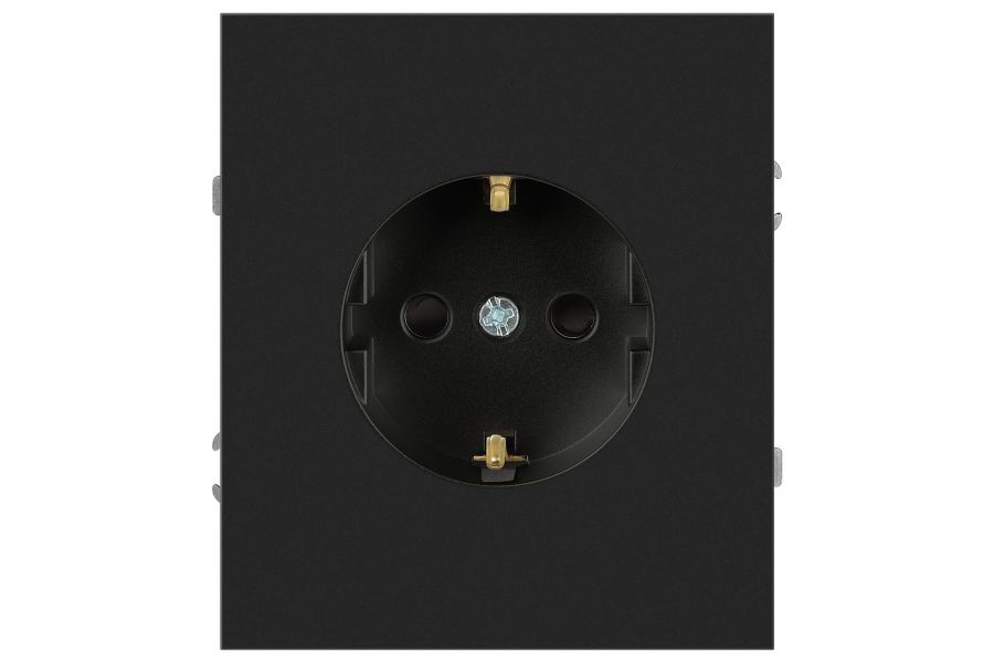 Розетка Эра Arktik 16-2102-05 с заземлением 2P+E Schuko со шторками 16А-250В антрацит Б0070428