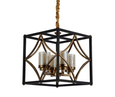 Подвесная люстра Lumina Deco Quadrato LDP 1223-4 BK+MD