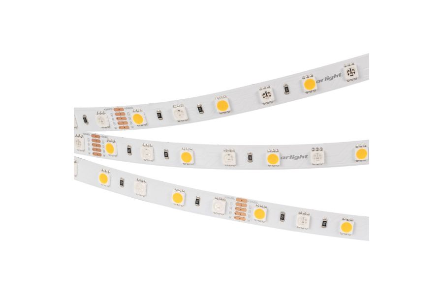 Светодиодная лента Arlight RT-B60-10mm 24V RGBW-Warm (14.4 W/m, IP20, 5m) (Открытый) 018327(3)