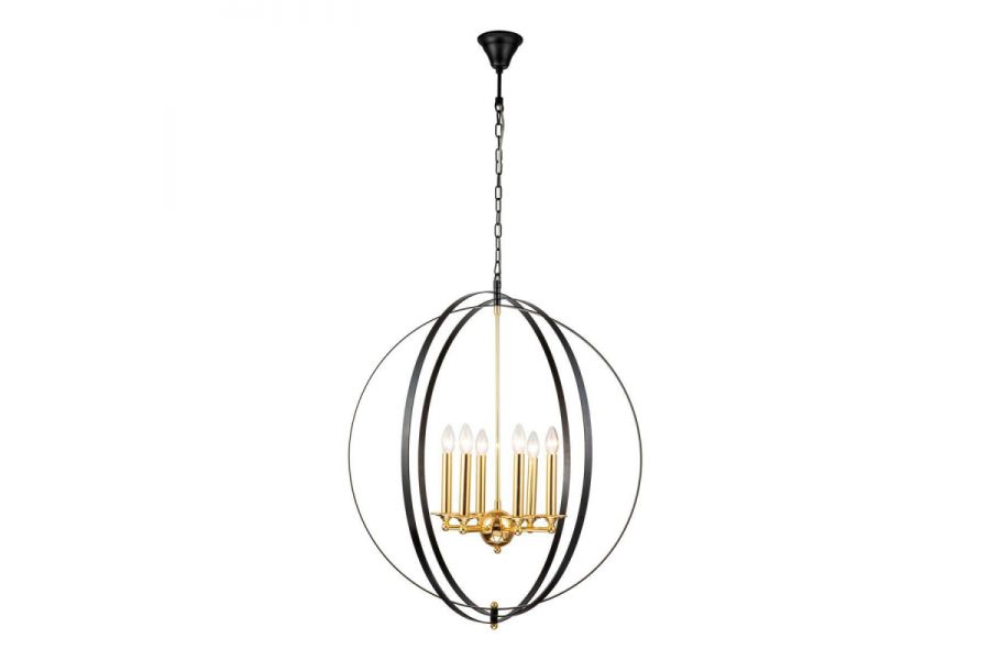 Подвесная люстра iLamp Element 9977-800 GoldBlack