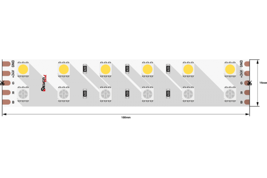Светодиодная лента DesignLed DSG5120-24-RGB+W-33 000514