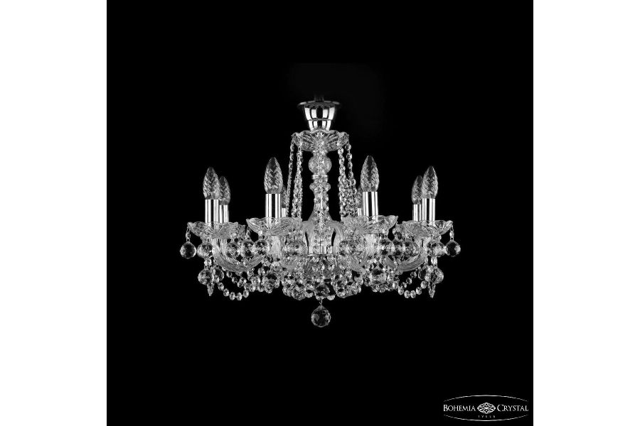 Подвесная люстра Bohemia Ivele Crystal 1402/8/195 Ni Balls Tube