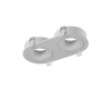 Корпус встраиваемого светильника SWG COMBO-2R2-WH 004160