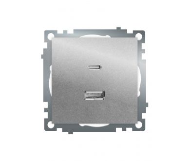 Розетка 2-местная USB + type C Stekker Катрин GLS10-7116-03 50054