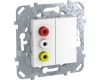 Розетка 3xRCA Schneider Electric Unica MGU5.431.18ZD