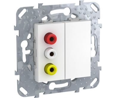 Розетка 3xRCA Schneider Electric Unica MGU5.431.18ZD