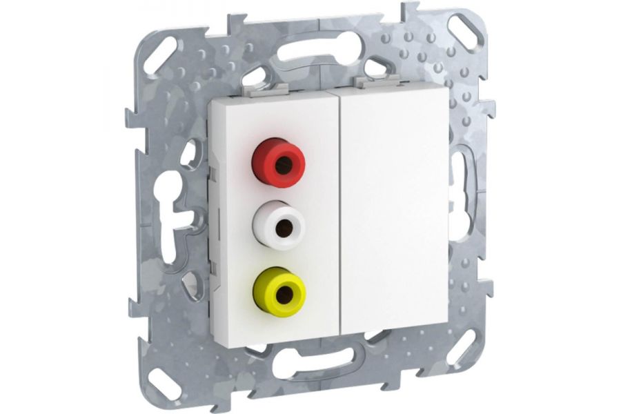 Розетка 3xRCA Schneider Electric Unica MGU5.431.18ZD