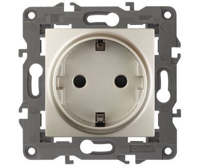 Розетка 2P+E Schuko со шторками Эра 14-2102-04 Б0034275