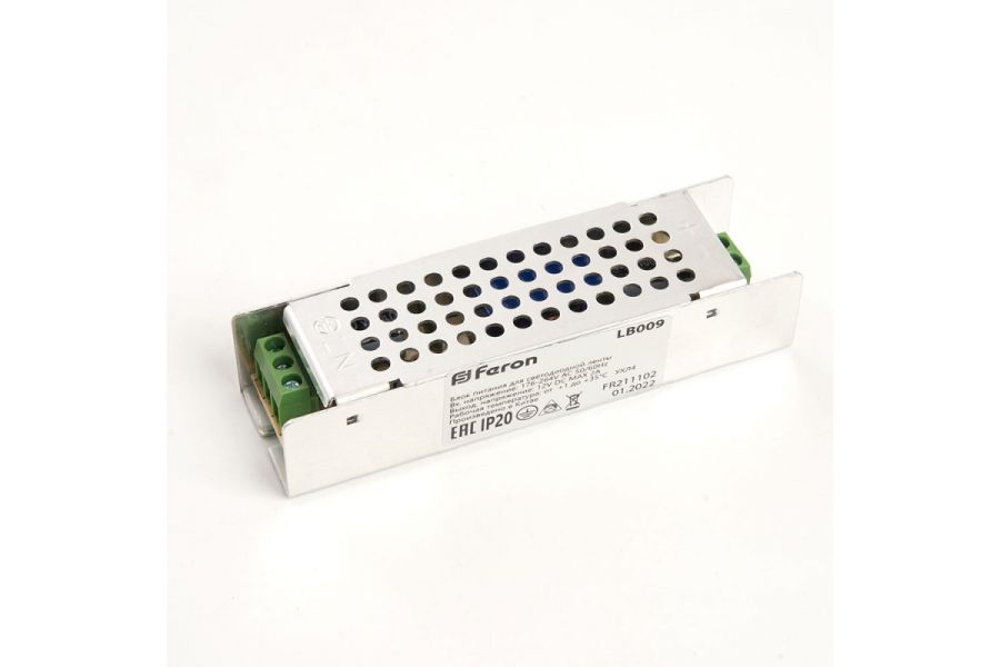 Блок питания для светодиодной ленты Feron LB009 12V 36W IP20 3A 176-264В 48007