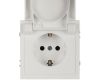 Розетка Эра Galaxy 15-2103-08 c заземлением 2P+E Schuko со шторками с крышкой 16А-250В IP20 белый матовый Б0070672