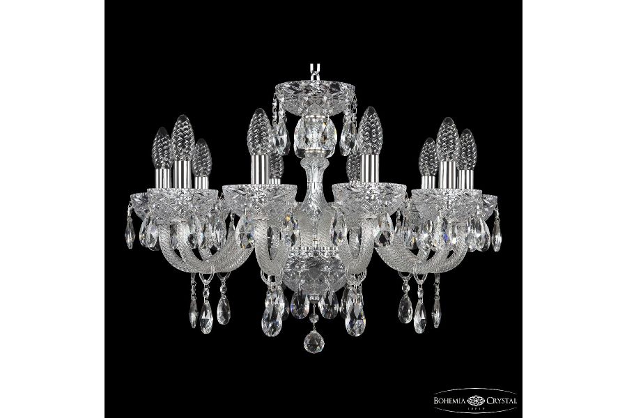 Подвесная люстра Bohemia Ivele Crystal 5417/10/195 Ni Clear/M-1F