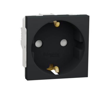 Розетка Schneider Electric Unica New Modular с/з со шторками 16A 250V NU303754