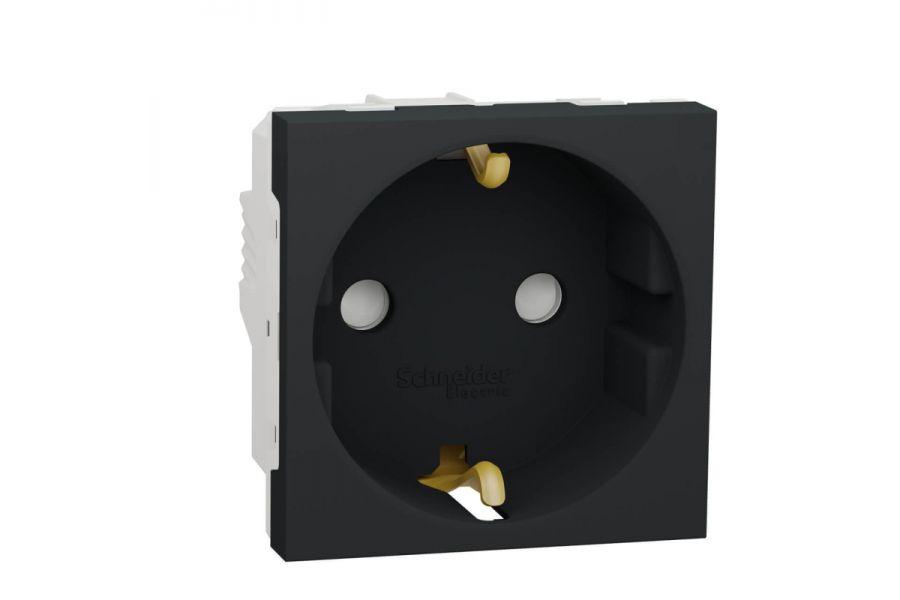 Розетка Schneider Electric Unica New Modular с/з со шторками 16A 250V NU303754