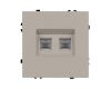 Механизм сдвоенной компьютерной розетки Arlight SCT-NOBE-MPC2-SFPL-CA (RJ-45, CAT6) 059450