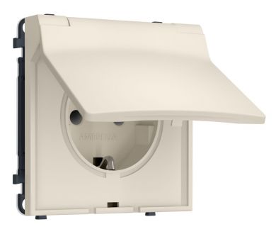 Комплект механизма электрической розетки SIGMA Бежевый матовый 50Hz 2P+E с/з с/ш и крышкой IP44 16A-250V QUANT PRO Ambrella Volt MS328010 (SP3280, PR141)