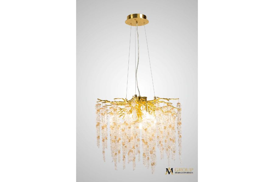 Подвесная люстра AM Group DIAMAND D600 Gold