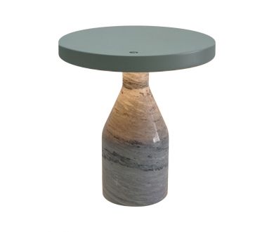 Настольная лампа Arlight SP-CROOD-TAB-R22.5x24-7W Warm3200-MIX (SG-GN, 140 deg, 230V) (IP20, Мрамор) 061769
