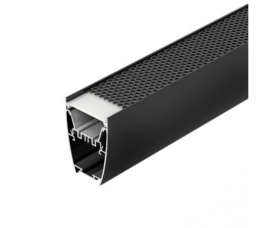 Алюминиевый профиль Arlight LINE-5075-U-HONEYCOMB-2000 BLACK 044885