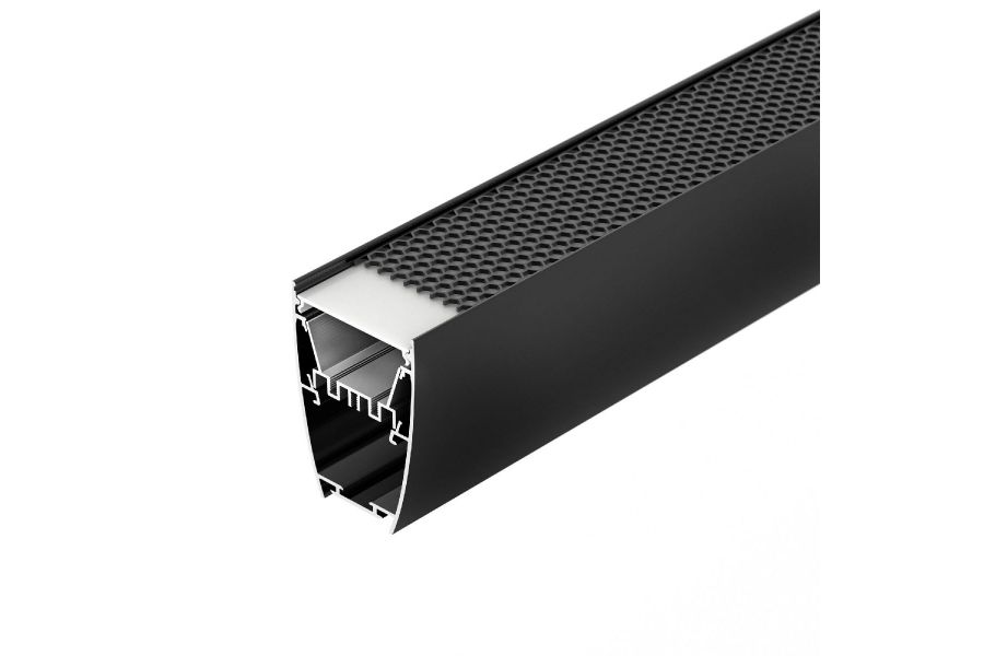 Алюминиевый профиль Arlight LINE-5075-U-HONEYCOMB-2000 BLACK 044885