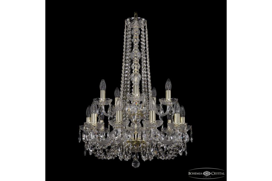 Подвесная люстра Bohemia Ivele Crystal 1402/10+5/195/h-80/2d G