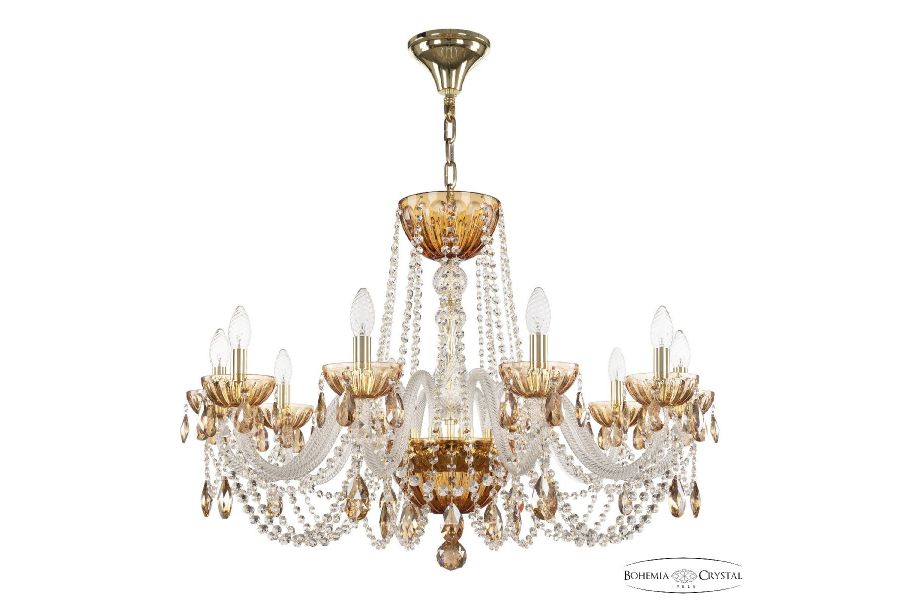 Подвесная люстра Bohemia Ivele Crystal 5402/10/300 G Amber/M-1H K721
