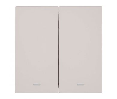 Выключатель 2-клавишный c индикатором (механизм) Stekker Мия 250В 10А RSW10-3102-10 пудровый жемчуг 50476
