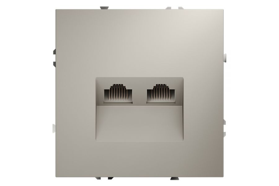 Розетка компьютерная двойная Voltum S70 VLS060203 (кашемир)