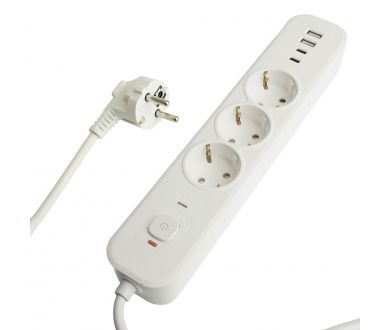 Купить Сетевой фильтр 3-местный с/з и 2 USB-A+2 Type-C 3 Stekker Nova HM21-31-03 50100 Сетевой фильтр 3-местный с/з и 2 USB-A+2 Type-C 3 Stekker Nova HM21-31-03 50100