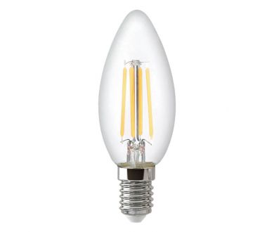 Лампа светодиодная филаментная Thomson E14 9W 2700K свеча прозрачная TH-B2069