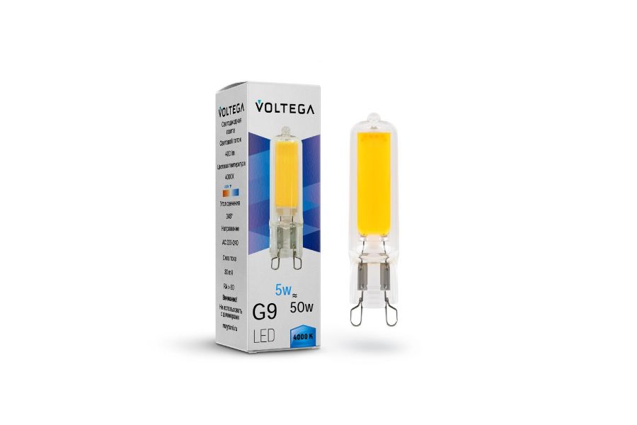 Светодиодная лампа Voltega Capsule 5W 4000K G9 7182