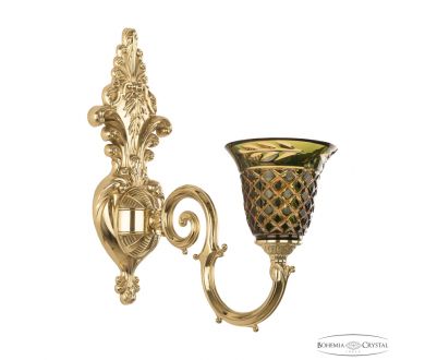Бра Bohemia Ivele Crystal Verona 7203B15/1/210 G P2 U Amber-Green/H-1J