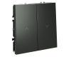 Выключатель встраиваемый Voltum S70 для жалюзи 10А, (титан) VLS020706