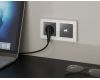 Комплект механизма TV розетки SAT 5-2400MHz 3.5dB Alfa Антрацит серый Quant Ambrella Volt MA663050 (AP6630, VM215)
