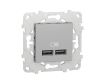 Розетка компьютерная USBx2 Schneider Electric Unica New NU541830
