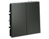 Проходной переключатель двухклавишный Voltum S70 VLS020306 (титан)
