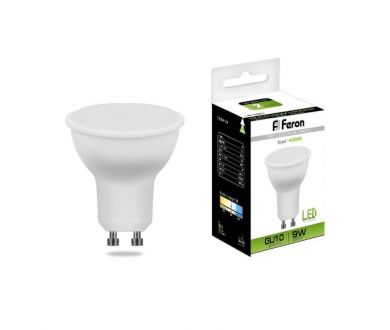 Лампа светодиодная Feron MR16 GU10 9W 4000K Грибок матовая LB-560 25843