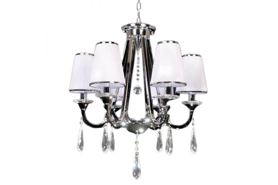 Подвесная люстра Lumina Deco Milesia LDP 8926-6 WT+CHR