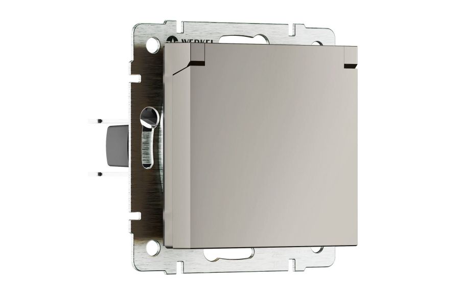 Розетка с/з с защитной крышкой и шторками Werkel W1271204 4690389211980 a069464