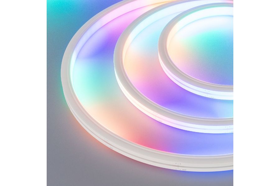 Лента герметичная Arlight SPI MOONLIGHT-TOP-B84-13x12mm 24V RGB-PX7 (18 W/m, IP67, 5m, wire x2) 041016