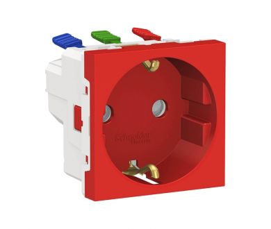Розетка Schneider Electric Unica New Modular с/з со шторками 16A 250V NU305703
